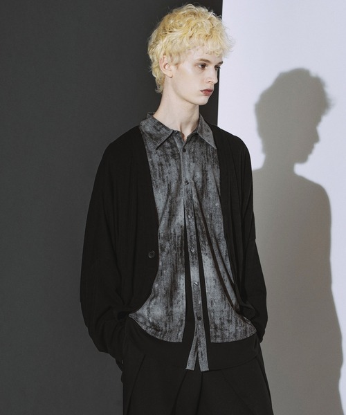 NO ID.(ノーアイディ)の「【NO ID.】Dolman Sleeve Cardigan / ドルマン スリーブ カーディガン(カーディガン/ボレロ・メンズ・グレー/ダークグレー/ブラック・ONE SIZE)」の6枚目の写真