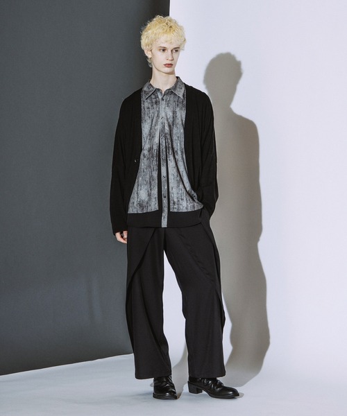 NO ID.(ノーアイディ)の「【NO ID.】Dolman Sleeve Cardigan / ドルマン スリーブ カーディガン(カーディガン/ボレロ・メンズ・グレー/ダークグレー/ブラック・ONE SIZE)」の8枚目の写真