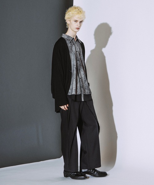 NO ID.(ノーアイディ)の「【NO ID.】Dolman Sleeve Cardigan / ドルマン スリーブ カーディガン(カーディガン/ボレロ・メンズ・グレー/ダークグレー/ブラック・ONE SIZE)」の9枚目の写真