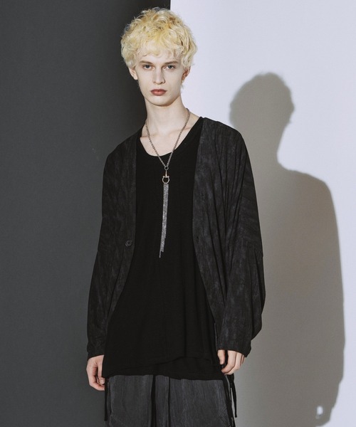 NO ID.(ノーアイディ)の「【NO ID.】Dolman Sleeve Cardigan / ドルマン スリーブ カーディガン(カーディガン/ボレロ・メンズ・グレー/ダークグレー/ブラック・ONE SIZE)」の11枚目の写真