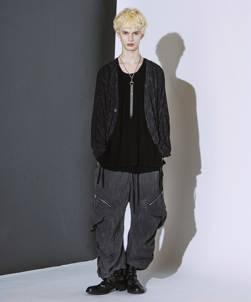NO ID.(ノーアイディ)の「【NO ID.】Dolman Sleeve Cardigan / ドルマン スリーブ カーディガン(カーディガン/ボレロ・メンズ・グレー/ダークグレー/ブラック・ONE SIZE)」の12枚目の写真