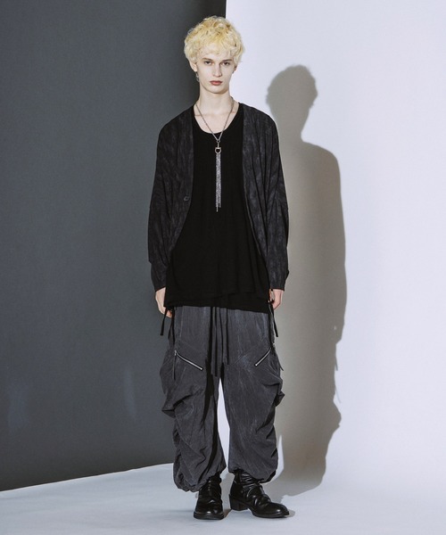 NO ID.(ノーアイディ)の「【NO ID.】Dolman Sleeve Cardigan / ドルマン スリーブ カーディガン(カーディガン/ボレロ・メンズ・グレー/ダークグレー/ブラック・ONE SIZE)」の14枚目の写真