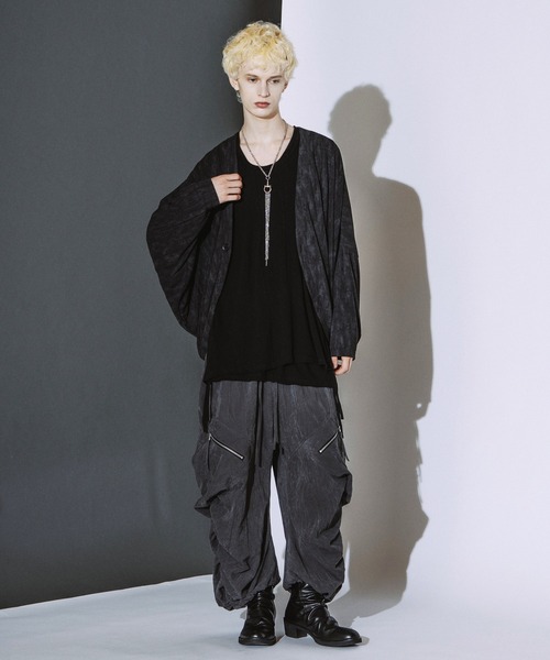 NO ID.(ノーアイディ)の「【NO ID.】Dolman Sleeve Cardigan / ドルマン スリーブ カーディガン(カーディガン/ボレロ・メンズ・グレー/ダークグレー/ブラック・ONE SIZE)」の19枚目の写真