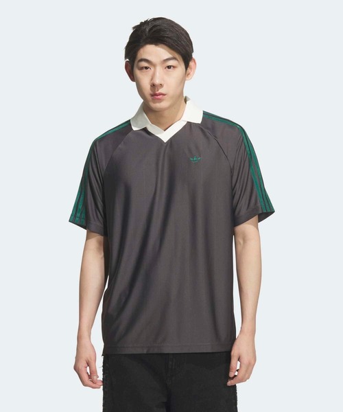 adidas(アディダス)の「FTBL JSY for BEAUTY&YOUTH ジャージー / アディダスオリジナルス adidas Originals(Tシャツ/カットソー・メンズ・ブラック・3XL/LARGE/XX-LARGE/XX-SMALL/X-SMALL/X-LARGE/SMALL/MEDIUM)」の3枚目の写真