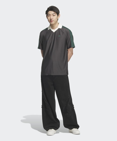 adidas(アディダス)の「FTBL JSY for BEAUTY&YOUTH ジャージー / アディダスオリジナルス adidas Originals(Tシャツ/カットソー・メンズ・ブラック・3XL/LARGE/XX-LARGE/XX-SMALL/X-SMALL/X-LARGE/SMALL/MEDIUM)」の7枚目の写真