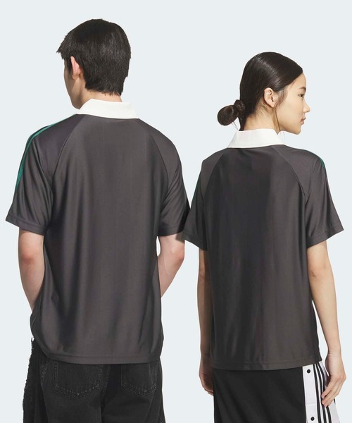 adidas(アディダス)の「FTBL JSY for BEAUTY&YOUTH ジャージー / アディダスオリジナルス adidas Originals(Tシャツ/カットソー・メンズ・ブラック・3XL/LARGE/XX-LARGE/XX-SMALL/X-SMALL/X-LARGE/SMALL/MEDIUM)」の2枚目の写真