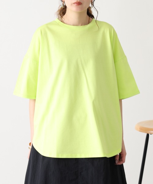 FUNALIVE(ファンアライブ)の「vingtrois 無地半袖Tシャツ(Tシャツ/カットソー・レディース・ブルー/ホワイト/グリーン・M)」の22枚目の写真