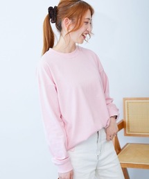 綿100% お洗濯してもよれにくい ビッグシルエット 袖リブ 大人 長袖Tシャツ(スムースタッチ)
