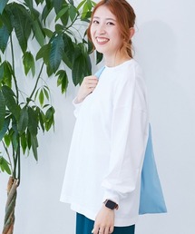 綿100% お洗濯してもよれにくい ビッグシルエット 袖リブ 大人 長袖Tシャツ（スムースタッチ）