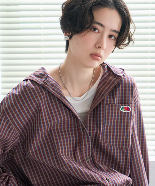FREAK'S STORE(フリークスストア)の「FRUIT OF THE LOOM×FREAK'S STORE/フルーツオブザルーム 別注 フード付きシャツ/チェックシャツ(シャツ/ブラウス・レディース・ブラック/ブラウン/ブルー・フリ-)」の18枚目の写真
