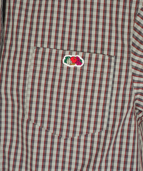 FREAK'S STORE(フリークスストア)の「FRUIT OF THE LOOM×FREAK'S STORE/フルーツオブザルーム 別注 フード付きシャツ/チェックシャツ(シャツ/ブラウス・レディース・ブラック/ブラウン/ブルー・フリ-)」の5枚目の写真