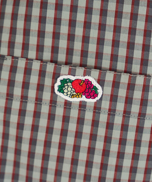 FREAK'S STORE(フリークスストア)の「FRUIT OF THE LOOM×FREAK'S STORE/フルーツオブザルーム 別注 フード付きシャツ/チェックシャツ(シャツ/ブラウス・レディース・ブラック/ブラウン/ブルー・フリ-)」の6枚目の写真