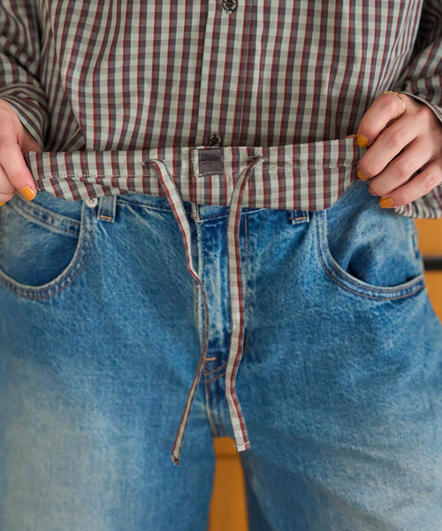 FREAK'S STORE(フリークスストア)の「FRUIT OF THE LOOM×FREAK'S STORE/フルーツオブザルーム 別注 フード付きシャツ/チェックシャツ(シャツ/ブラウス・レディース・ブラック/ブラウン/ブルー・フリ-)」の8枚目の写真