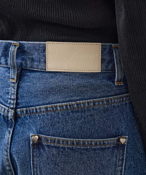 VIS(ビス)の「ハートスタッズストレートデニム(デニムパンツ・レディース・オフホワイト/ブルー・S/M)」の15枚目の写真