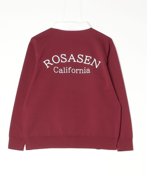 ROSASEN(ロサーセン)の「【Rosasen/GOLF】 ライトポリ エリ付きニット(ニット/セーター・レディース・ワインレッド/ベージュ・42/40)」の3枚目の写真