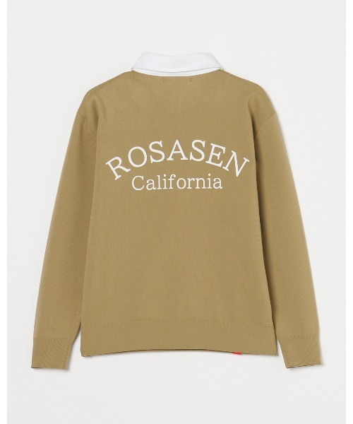 ROSASEN(ロサーセン)の「【Rosasen/GOLF】 ライトポリ エリ付きニット(ニット/セーター・レディース・ワインレッド/ベージュ・42/40)」の5枚目の写真
