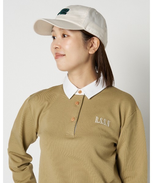 ROSASEN(ロサーセン)の「【Rosasen/GOLF】 ライトポリ エリ付きニット(ニット/セーター・レディース・ワインレッド/ベージュ・42/40)」の7枚目の写真