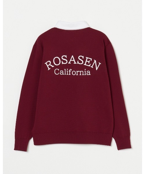 ROSASEN(ロサーセン)の「【Rosasen/GOLF】 ライトポリ エリ付きニット(ニット/セーター・レディース・ワインレッド/ベージュ・42/40)」の8枚目の写真