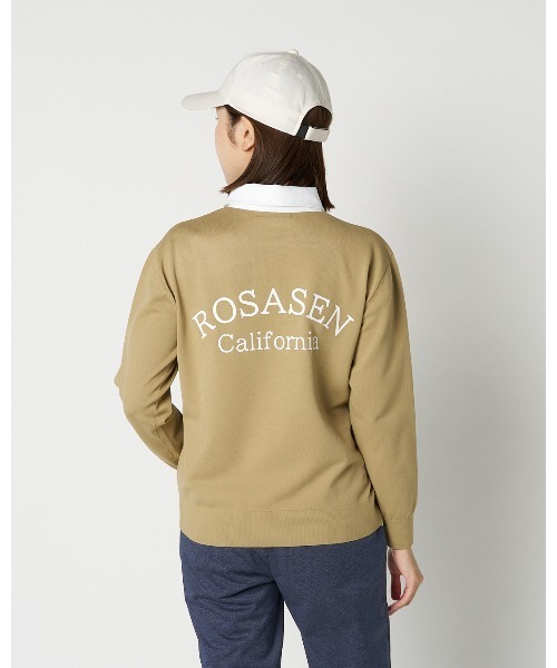 ROSASEN(ロサーセン)の「【Rosasen/GOLF】 ライトポリ エリ付きニット(ニット/セーター・レディース・ワインレッド/ベージュ・42/40)」の15枚目の写真