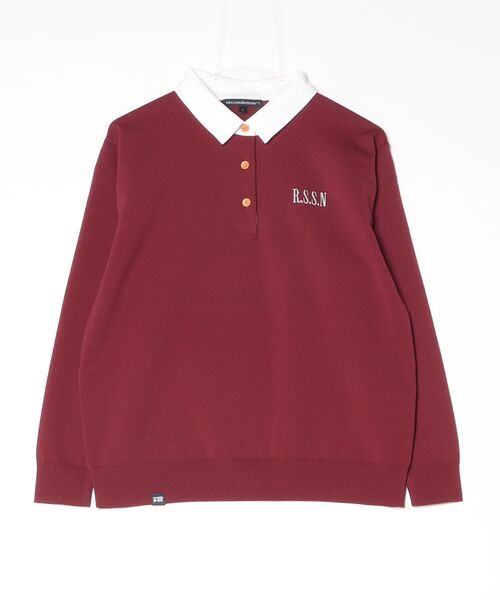 ROSASEN(ロサーセン)の「【Rosasen/GOLF】 ライトポリ エリ付きニット(ニット/セーター・レディース・ワインレッド/ベージュ・42/40)」の18枚目の写真