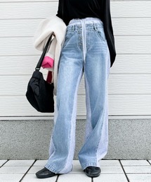 デニムドッキングスエットパンツ