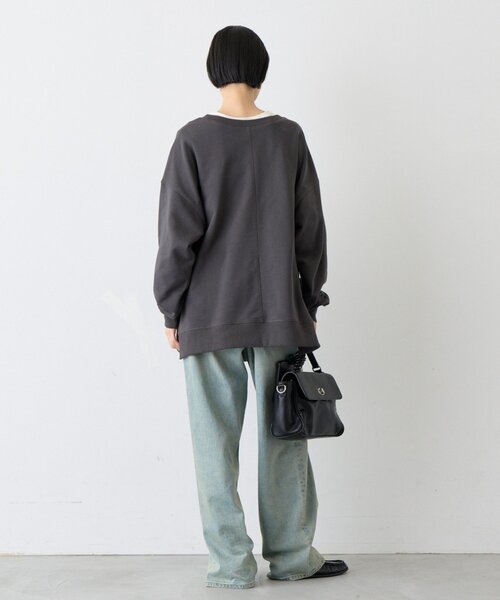 CIAOPANIC TYPY(チャオパニックティピー)の「∴カレッジロゴサイドスリットオーバースウェット(Tシャツ/カットソー・レディース・グレー/オフホワイト/ブラウン/チャコールグレー/レッド/グリーン・ONE SIZE)」の18枚目の写真