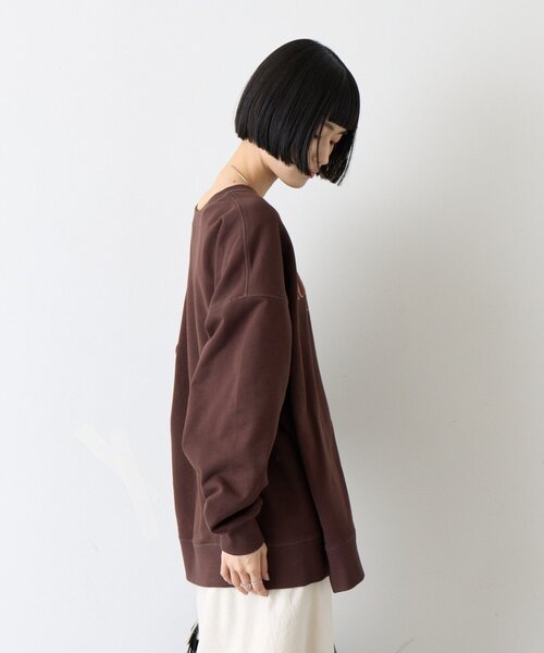 CIAOPANIC TYPY(チャオパニックティピー)の「∴カレッジロゴサイドスリットオーバースウェット(Tシャツ/カットソー・レディース・グレー/オフホワイト/ブラウン/チャコールグレー/レッド/グリーン・ONE SIZE)」の13枚目の写真