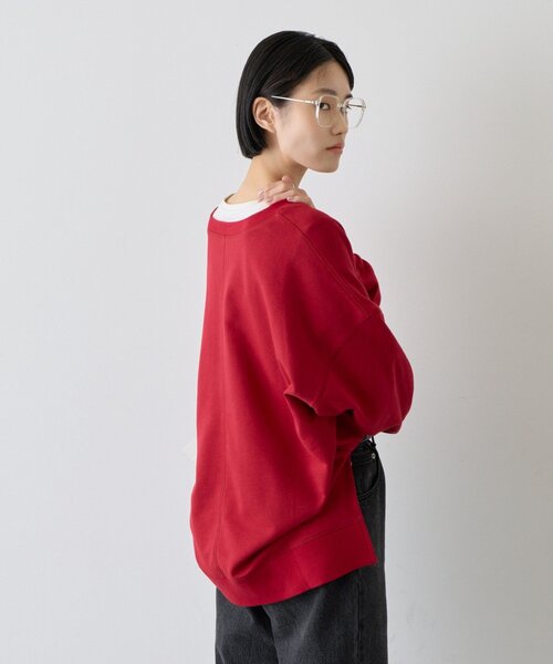 CIAOPANIC TYPY(チャオパニックティピー)の「∴カレッジロゴサイドスリットオーバースウェット(Tシャツ/カットソー・レディース・グレー/オフホワイト/ブラウン/チャコールグレー/レッド/グリーン・ONE SIZE)」の9枚目の写真