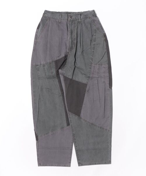 mililopiulu(ミリロピュール)の「mililopiulu/ミリロピュール WEAVE PATCH PANTS L【gsc別注商品】(その他パンツ・レディース・カーキ/チャコールグレー・LARGE)」の1枚目の写真