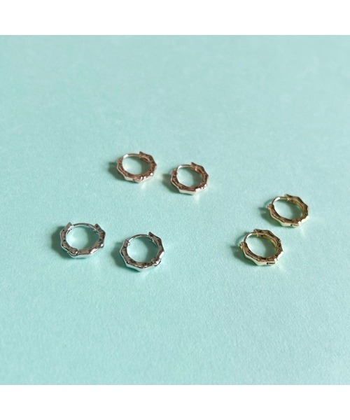 tone(トーン)の「【Seolrem】デザインミニフープピアス(MA)(ピアス(両耳用)・レディース・シルバー/ゴールド/ピンクゴールド・FREE)」の13枚目の写真