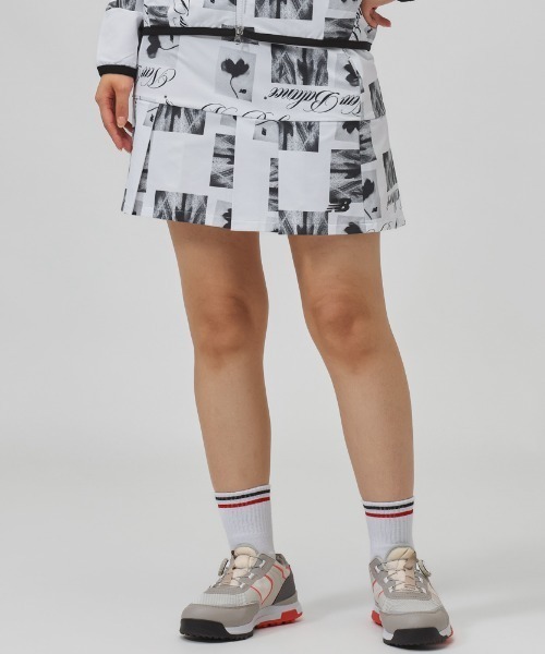 NEW BALANCE（ニューバランス）の「ニューバランス New Balance SOFTSHELL PLEATED SKIRT（スカート・レディース・ブラック/ベージュ/ホワイト×ブラック・S/M/L/XL）」の2枚目の写真