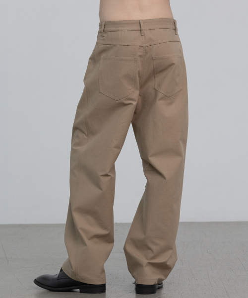 DECOROSO（デコローゾ）の「バックサテン セミカーブドパンツ [ベージュ]（その他パンツ・メンズ・その他・MEDIUM/LARGE/X-LARGE）」の5枚目の写真
