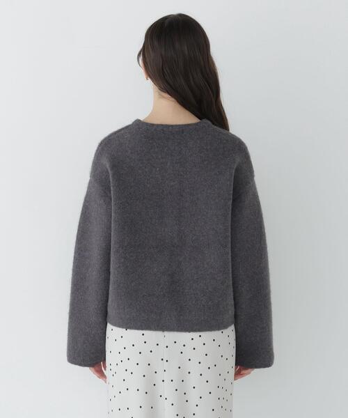 NATURAL BEAUTY BASIC(ナチュラルビューティーベーシック)の「接結ニットジャケット(カーディガン/ボレロ・レディース・グレー系その他/ホワイト系その他/パープル系その他・FREE)」の12枚目の写真