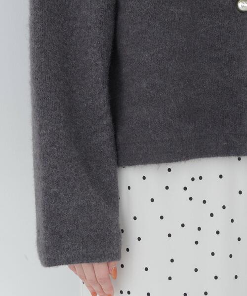 NATURAL BEAUTY BASIC(ナチュラルビューティーベーシック)の「接結ニットジャケット(カーディガン/ボレロ・レディース・グレー系その他/ホワイト系その他/パープル系その他・FREE)」の14枚目の写真