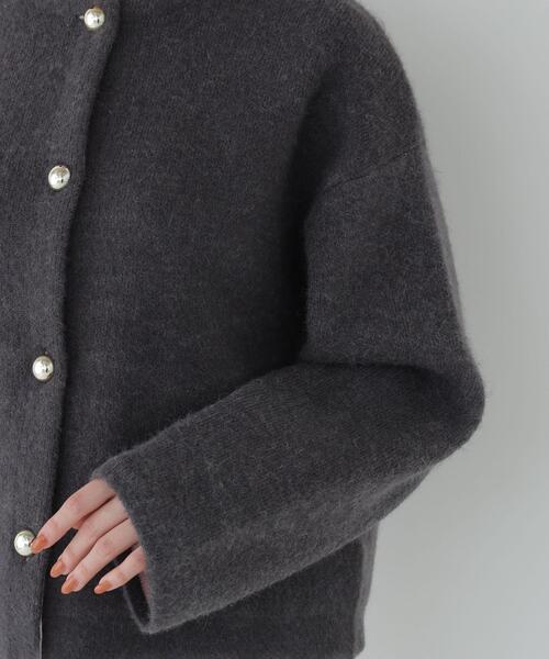 NATURAL BEAUTY BASIC(ナチュラルビューティーベーシック)の「接結ニットジャケット(カーディガン/ボレロ・レディース・グレー系その他/ホワイト系その他/パープル系その他・FREE)」の15枚目の写真