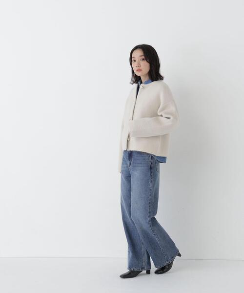 NATURAL BEAUTY BASIC(ナチュラルビューティーベーシック)の「接結ニットジャケット(カーディガン/ボレロ・レディース・グレー系その他/ホワイト系その他/パープル系その他・FREE)」の18枚目の写真