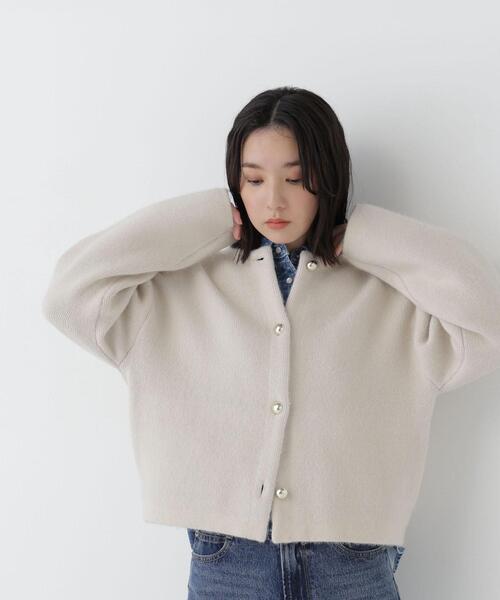 NATURAL BEAUTY BASIC(ナチュラルビューティーベーシック)の「接結ニットジャケット(カーディガン/ボレロ・レディース・グレー系その他/ホワイト系その他/パープル系その他・FREE)」の19枚目の写真