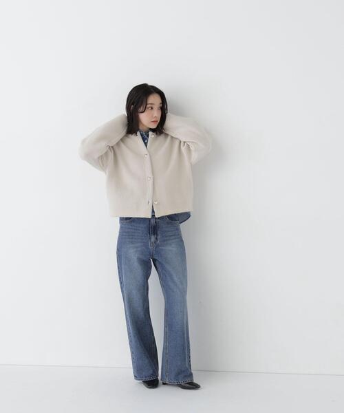 NATURAL BEAUTY BASIC(ナチュラルビューティーベーシック)の「接結ニットジャケット(カーディガン/ボレロ・レディース・グレー系その他/ホワイト系その他/パープル系その他・FREE)」の20枚目の写真