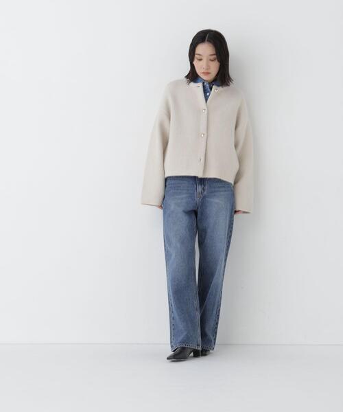 NATURAL BEAUTY BASIC(ナチュラルビューティーベーシック)の「接結ニットジャケット(カーディガン/ボレロ・レディース・グレー系その他/ホワイト系その他/パープル系その他・FREE)」の22枚目の写真