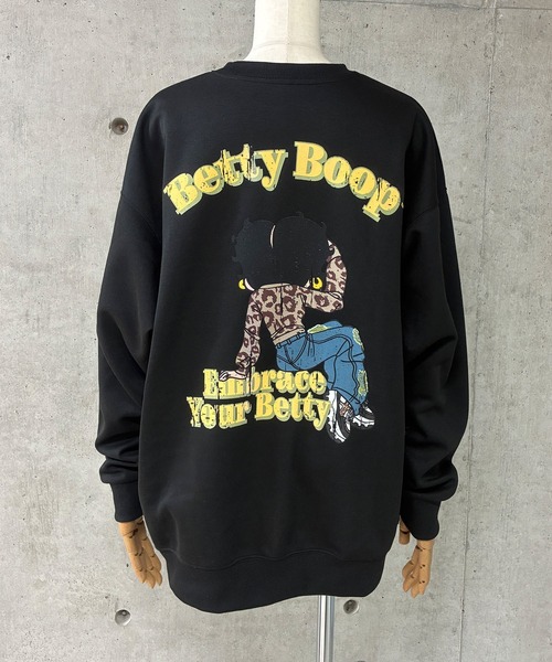 GLAMOROUS JANE（グラマラスジェーン）の「BETTY BOOPプリントオーバーサイズトレーナー（スウェット・レディース・レッド/杢グレー/ブラック・FREE）」の16枚目の写真