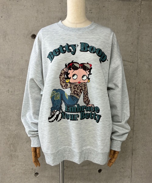 GLAMOROUS JANE（グラマラスジェーン）の「BETTY BOOPプリントオーバーサイズトレーナー（スウェット・レディース・レッド/杢グレー/ブラック・FREE）」の20枚目の写真