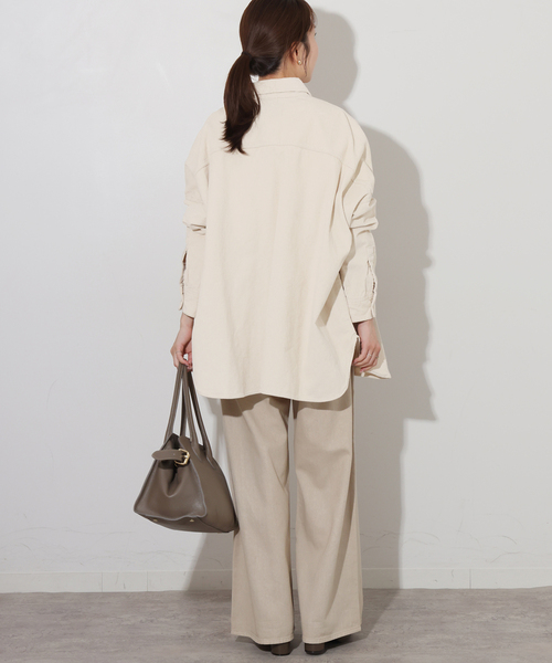 JOURNAL STANDARD relume(ジャーナルスタンダード レリューム)の「【LANCER/ランサー】 コーデュロイビッグシャツ(シャツ/ブラウス・レディース・ブラウン/ホワイト・MEDIUM)」の5枚目の写真