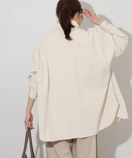 JOURNAL STANDARD relume(ジャーナルスタンダード レリューム)の「【LANCER/ランサー】 コーデュロイビッグシャツ(シャツ/ブラウス・レディース・ブラウン/ホワイト・MEDIUM)」の9枚目の写真