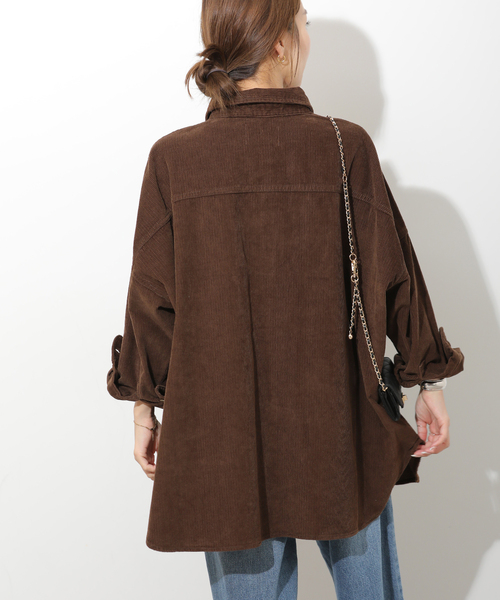 JOURNAL STANDARD relume(ジャーナルスタンダード レリューム)の「【LANCER/ランサー】 コーデュロイビッグシャツ(シャツ/ブラウス・レディース・ブラウン/ホワイト・MEDIUM)」の15枚目の写真