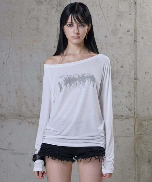 ROCKCAKE（ロックケーキ）の「Sheer Raglan Sleeve Top - White（Tシャツ/カットソー・レディース・その他・SMALL）」の2枚目の写真