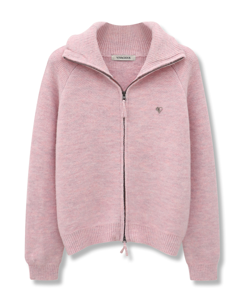 Vivacious(ビバシャス)の「Rose Mignon Zip-up_3Colors(カーディガン/ボレロ・レディース・ピンク/チャコールグレー/ブラック・FREE)」の3枚目の写真
