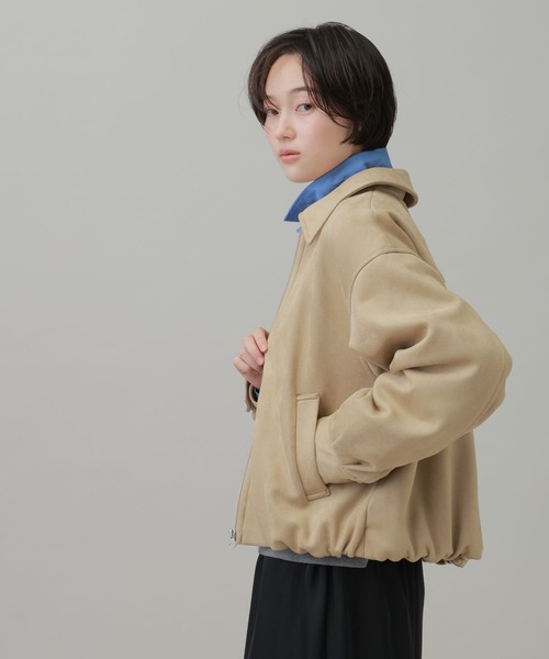 LAKOLE(ラコレ)の「スウェードライクブルゾン / 1068419(ブルゾン・レディース・ベージュ/チャコール/キャメル・FREE)」の10枚目の写真