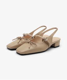 Lemar(レマー)リボンスリングバックフラットパンプス(220-65104)SAPPUN(サプン)