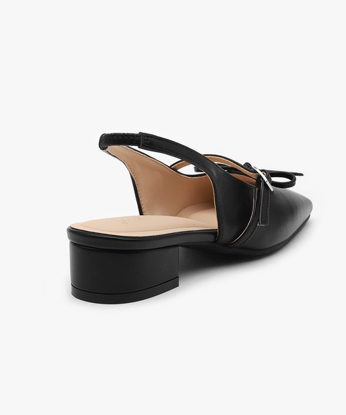 SAPPUN(サプン)の「Lemar(レマー)リボンスリングバックフラットパンプス(220-65104)SAPPUN(サプン)(パンプス・レディース・ブラック/ベージュ・24.5/24/23.5/23/22.5)」の9枚目の写真