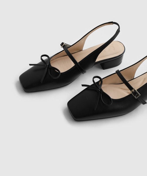 SAPPUN(サプン)の「Lemar(レマー)リボンスリングバックフラットパンプス(220-65104)SAPPUN(サプン)(パンプス・レディース・ブラック/ベージュ・24.5/24/23.5/23/22.5)」の12枚目の写真